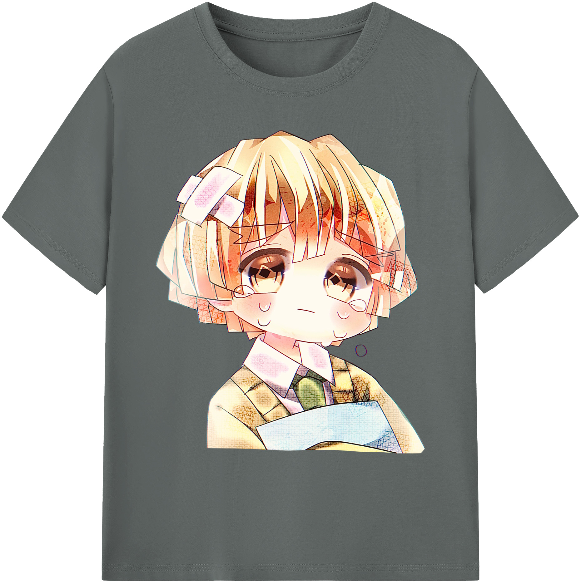 （画像用） 鬼滅の刃（きめつのやいば）我妻 善逸／あがつま ぜんいつ Agatsuma Zenitsu 綿100％ メンズ半袖Tシャツ｜肌触りやわらか＆通気性